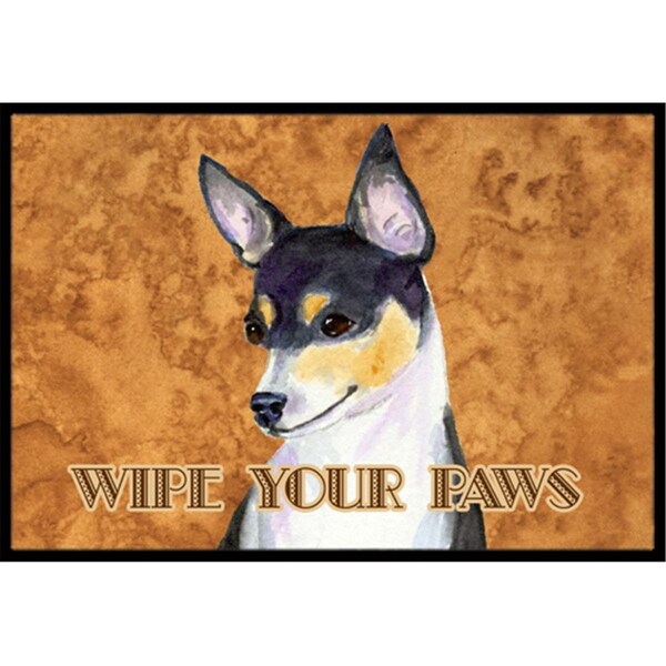 Carolines Treasures 18 x 27 In. Toy Fox Terrier Wipe Your Paws Indoor Or Outdoor Mat SS4882MAT - main